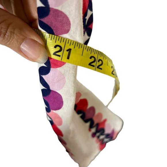 Boden White Multicolor Circle Print Wide Shoulder V Neck Long Tunic Top 4 - Picture 9 of 9